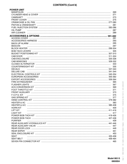 Bobcat 863 Skidsteer Parts Manual - Image 4