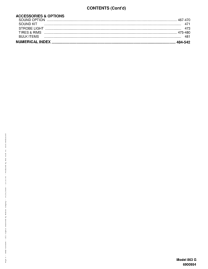 Bobcat 863 Skidsteer Parts Manual - Image 5