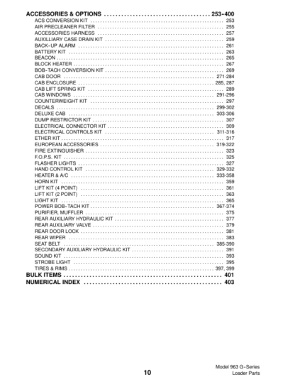 Bobcat 963 Skidsteer Parts Manual - Image 4