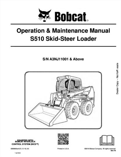 Bobcat S510 Skisteer Operation and Maintenance Manual - Image 12