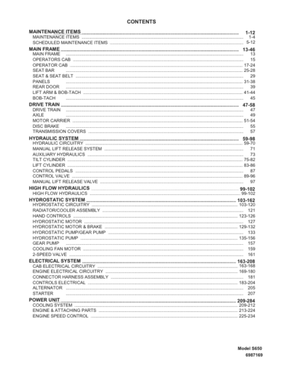 Bobcat S650 Skidsteer Parts Manual - Image 4