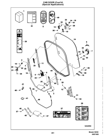 Bobcat S850 Skidsteer Parts Manual - Image 10