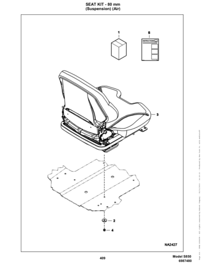 Bobcat S850 Skidsteer Parts Manual - Image 13