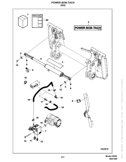 Bobcat S850 Skidsteer Parts Manual - Image 12