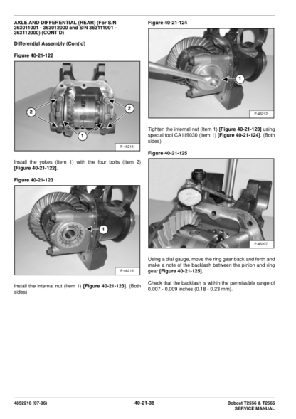 Bobcat T2556 T2566 Telehandler Service Manual - Image 11