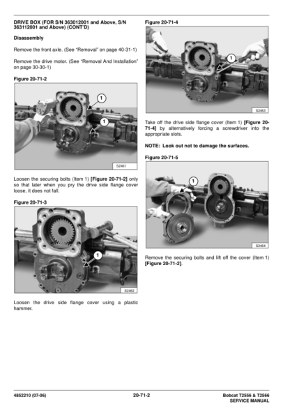 Bobcat T2556 T2566 Telehandler Service Manual - Image 3