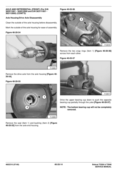 Bobcat T2556 T2566 Telehandler Service Manual - Image 9