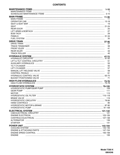 Bobcat T300 Parts Manual - Image 4