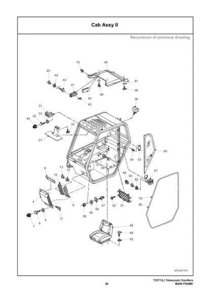 Bobcat T3571 L Telehandler Parts Manual - Image 13