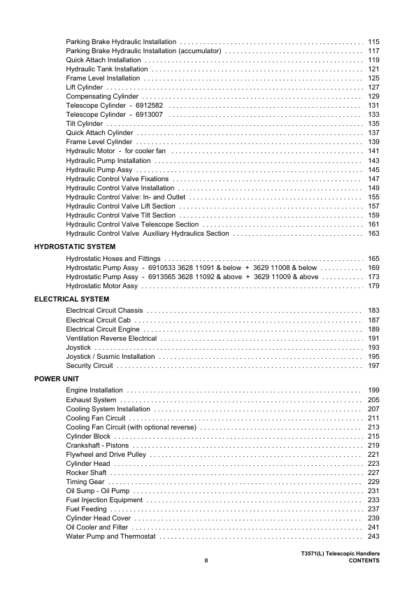 Bobcat T3571 L Telehandler Parts Manual - Image 5