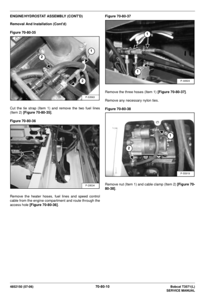 Bobcat T3571 Telehandler Service Manual - Image 13