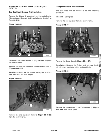 Bobcat T550 Skidsteer Service Manual - Image 5