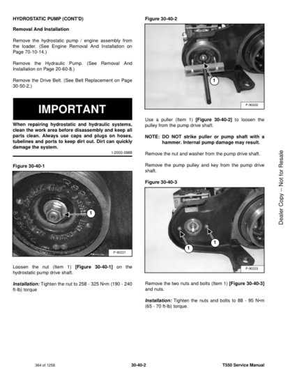 Bobcat T550 Skidsteer Service Manual - Image 8