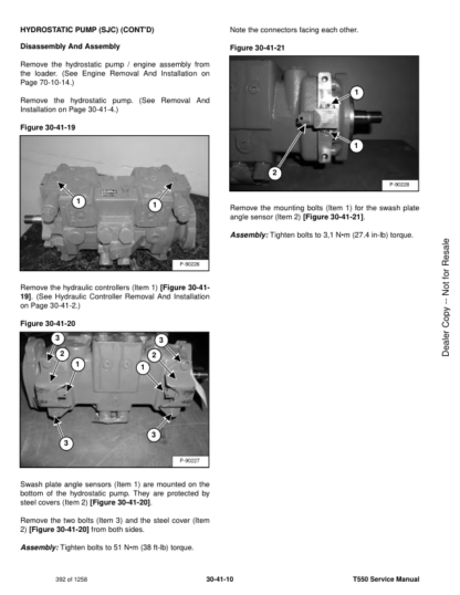 Bobcat T550 Skidsteer Service Manual - Image 9