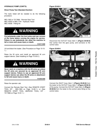 Bobcat T550 Skidsteer Service Manual - Image 6