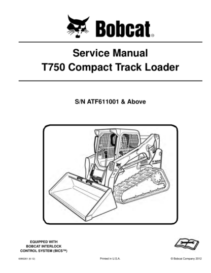 Bobcat T750 SN ATF611001 Skidsteer Service Manual - Image 15