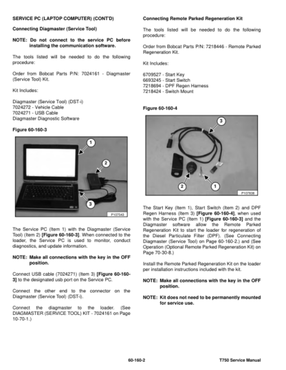 Bobcat T750 SN ATF611001 Skidsteer Service Manual - Image 13