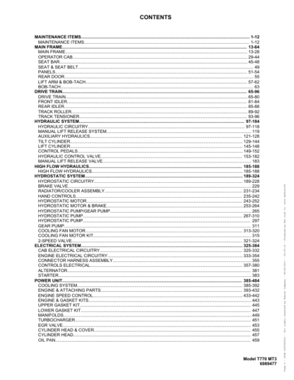 Bobcat T770 Skidsteer Parts Manual - Image 4