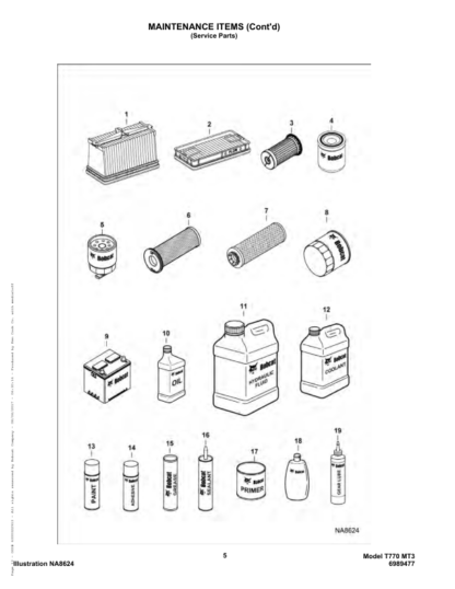 Bobcat T770 Skidsteer Parts Manual - Image 3