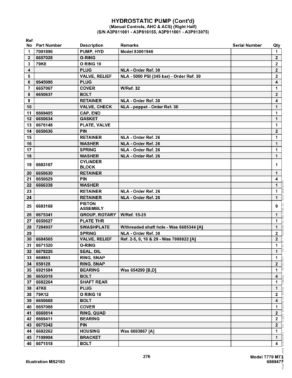 Bobcat T770 Skidsteer Parts Manual - Image 9