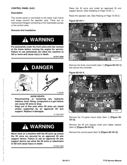 Bobcat T770 Skidsteer Service Manual - Image 10