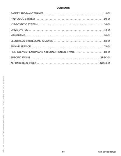 Bobcat T770 Skidsteer Service Manual - Image 2