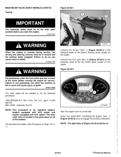 Bobcat T770 Skidsteer Service Manual - Image 3