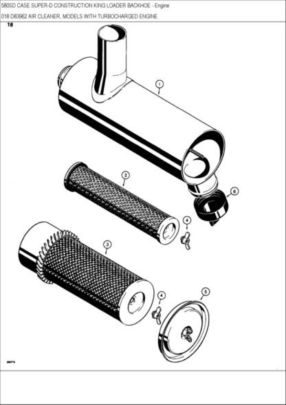 CASE 580 Super D Backhoe Parts Catalog - Image 4