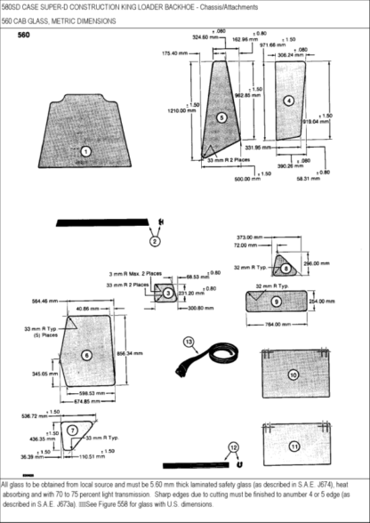 CASE 580 Super D Backhoe Parts Catalog - Image 9