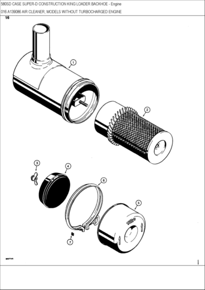 CASE 580 Super D Backhoe Parts Catalog - Image 3