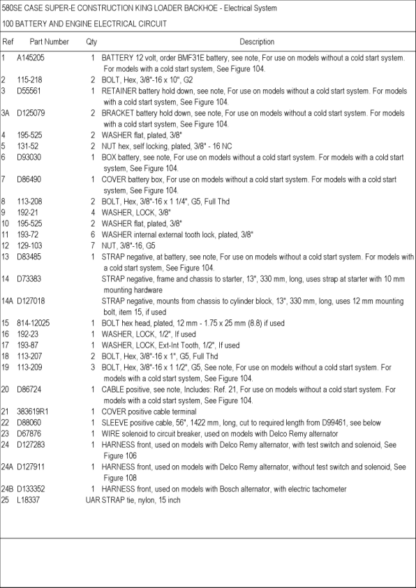 CASE 580 Super E Parts Catalog Manual - Image 7