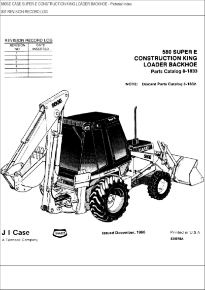 CASE 580 Super E Parts Catalog Manual - Image 15