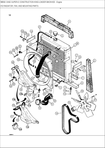 CASE 580 Super E Parts Catalog Manual - Image 2