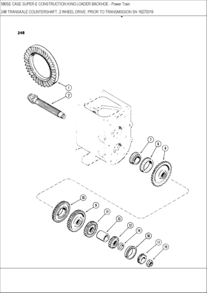 CASE 580 Super E Parts Catalog Manual - Image 12