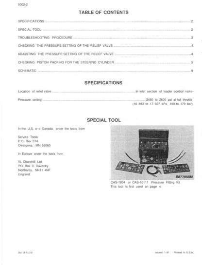 CASE 580 Super K Backhoe Service Manual - Image 11