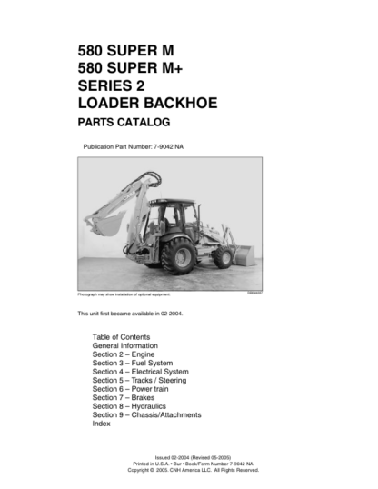 CASE 580 Super M Plus Series 2 Parts Catalog - Image 12