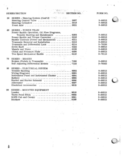 CASE 580C Backhoe  Service Manual - Image 3