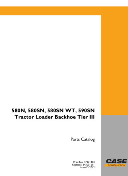 CASE 580N 580SN 580SN WT 590SN Backhoe Tier 3 Parts Catalog - Image 16