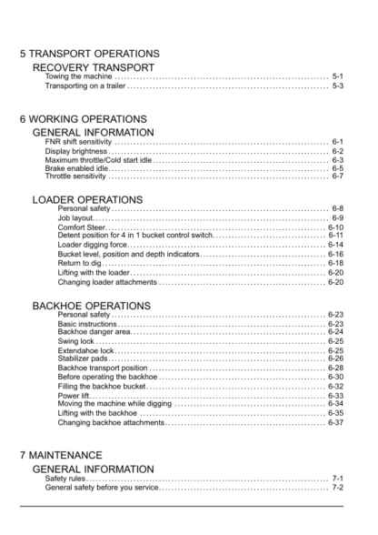 CASE 580N 580SN 590SN Operators Manual - Image 6