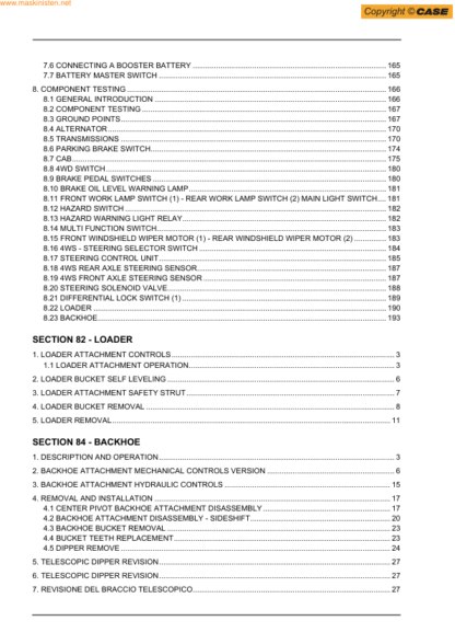 CASE 580SR 590SR 695SR Backhoe Service Manual - Image 4