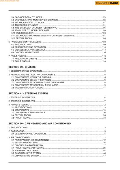 CASE 580SR 590SR 695SR Backhoe Service Manual - Image 2