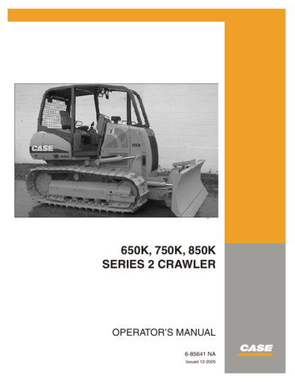 CASE 650K 750K 850K Series 2 Bulldozer Operators Manual - Image 16