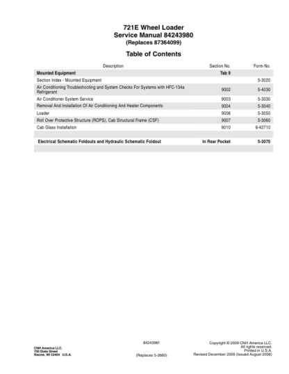 CASE 721E Tier 3 Wheel Loader Service Manual - Image 5