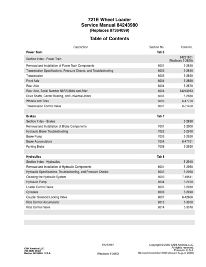 CASE 721E Tier 3 Wheel Loader Service Manual - Image 4