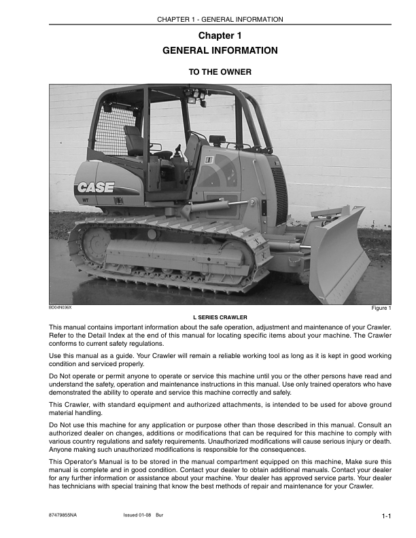 CASE 750L 850L Bulldozer Operators Manual - Image 9