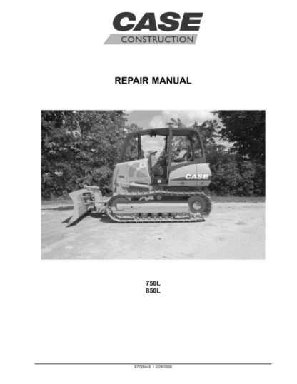 CASE 750L 850L Tier 3 Bulldozer Repair Manual - Image 2