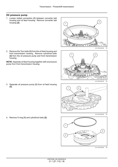 CASE 821F 921F Tier 4b Engine and Transmission Service Manual - Image 9