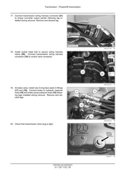 CASE 821F 921F Tier 4b Engine and Transmission Service Manual - Image 8