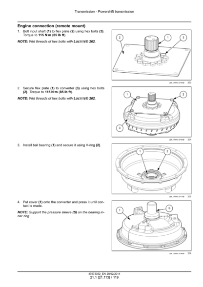 CASE 821F 921F Tier 4b Engine and Transmission Service Manual - Image 13