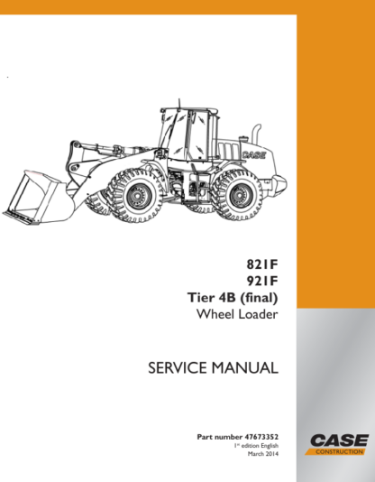 CASE 821F 921F Tier 4b Wheel Loader Service Manual - Image 2